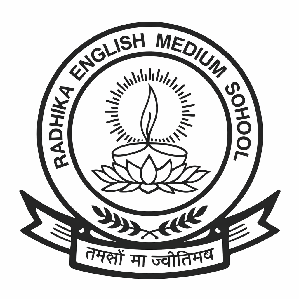 Radhika English Medium School Andarsul logo