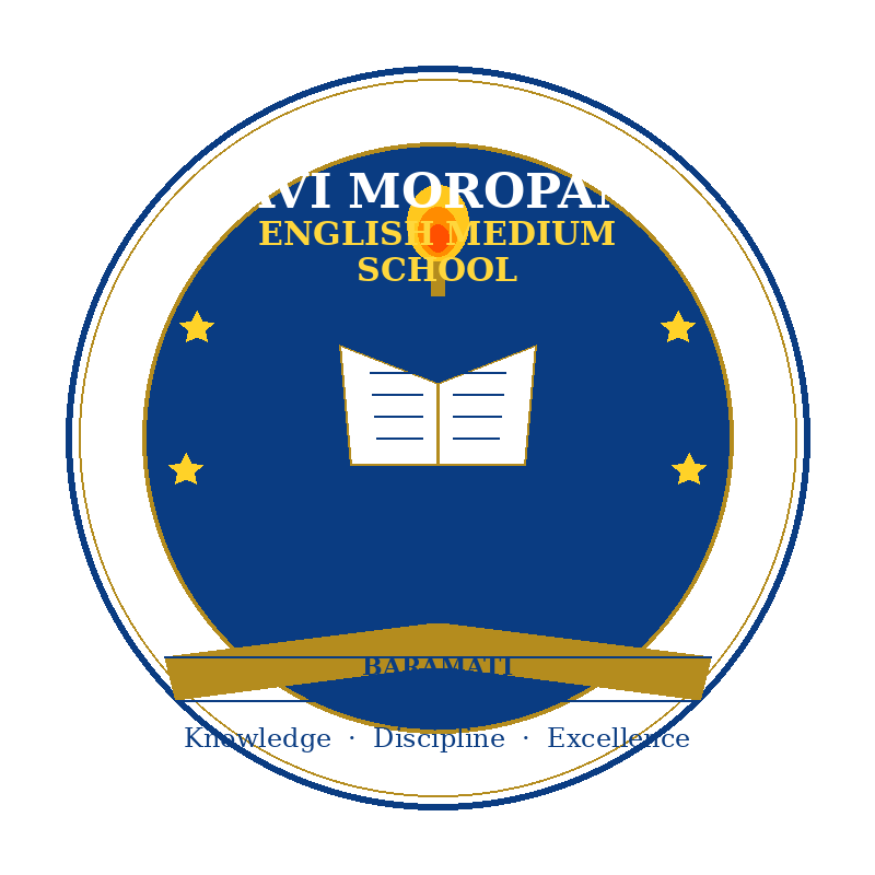 Kavi Moropant English Medium School,Baramati logo